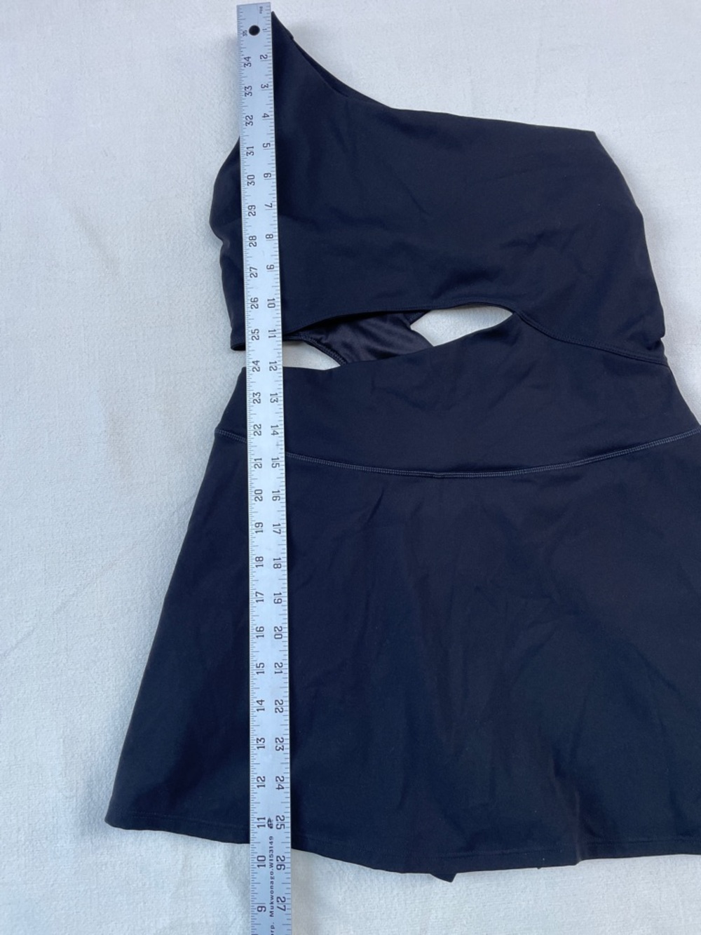 FP Movement Transcend Limits One-Shoulder Cutout Black Tennis One Piece Skortsie - Picture 4 of 16